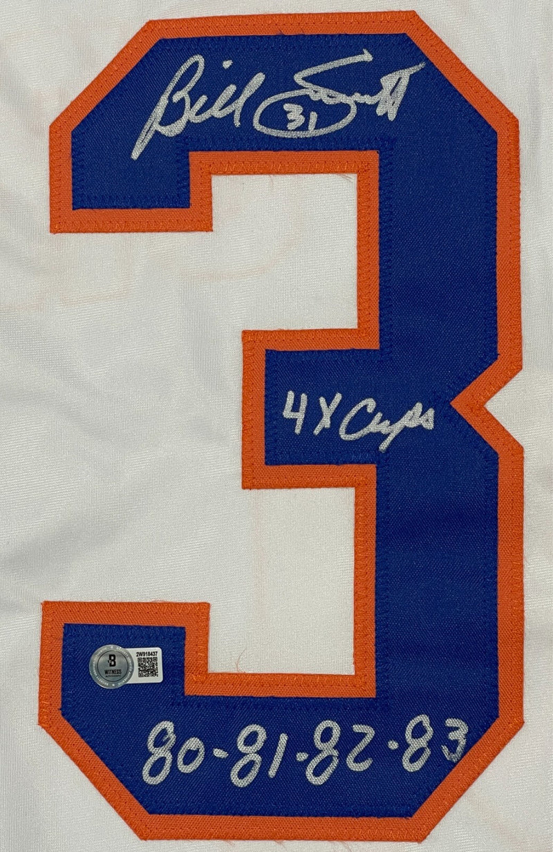 Billy Smith Signed Islanders Custom Jersey 4x Cup 80 81 82 83 Beckett W BAS COA
