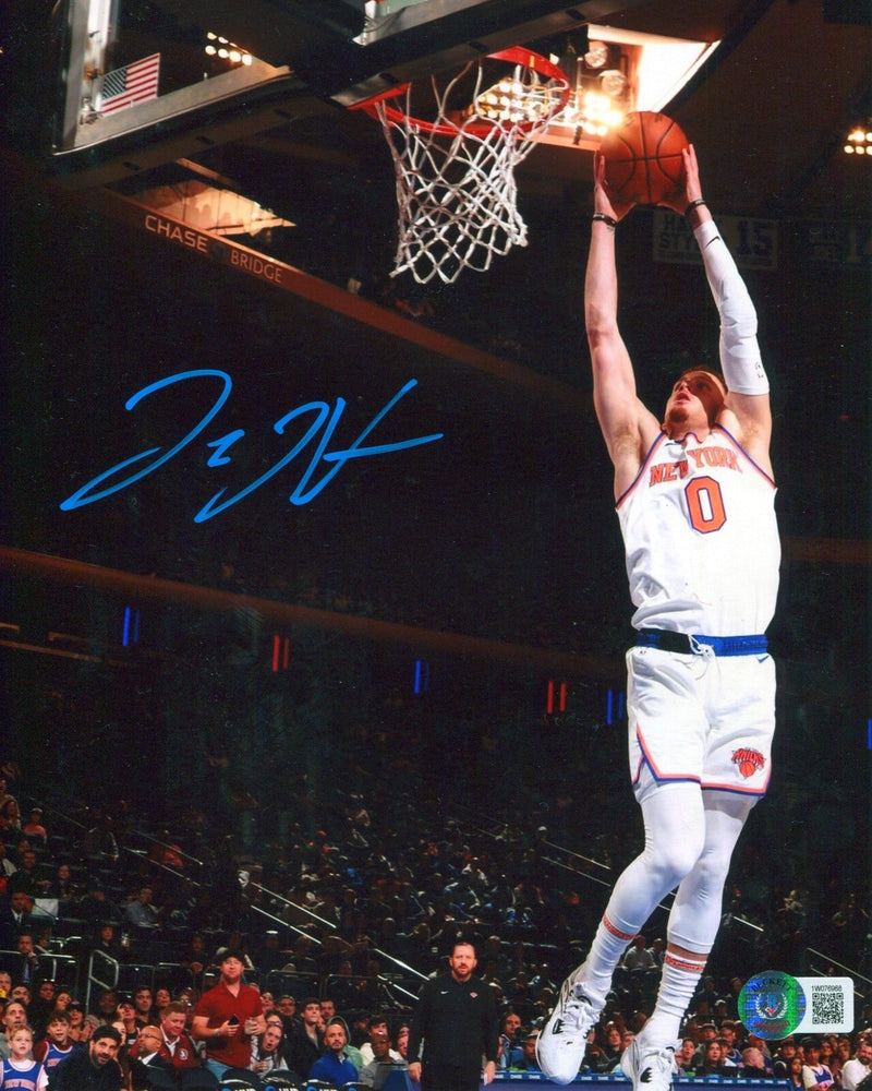 Donte DiVincenzo Signed New York Knicks 8x10 Photo Beckett Witness BAS COA #1