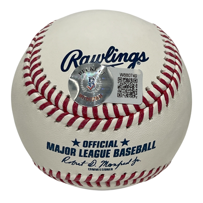 Brayan Bello Signed ROMLB Baseball w/ Pedro 2.0 Beckett Witness BAS COA