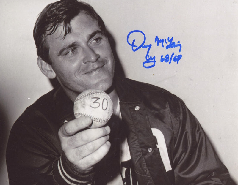 Denny McLain Signed Autographed Tigers 8x10 Photo w/ CY 68/69 LSCM COA #6
