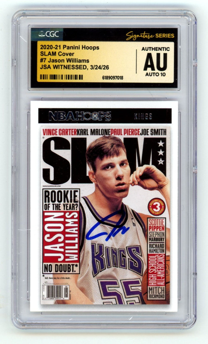 Jason Williams 2020-21 Panini Hoops #7 SLAM Signed JSA CGC Authentic 10 Auto
