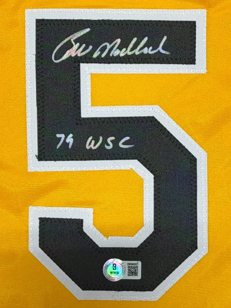 Bill Madlock Signed Pittsburgh Custom Jersey w/ 79 WSC Beckett Witness BAS COA B
