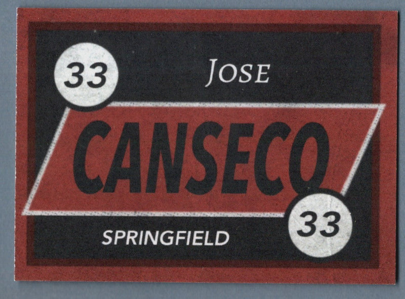 Jose Canseco Signed Simpsons Custom Baseball Card Auto LSCM COA Springfield
