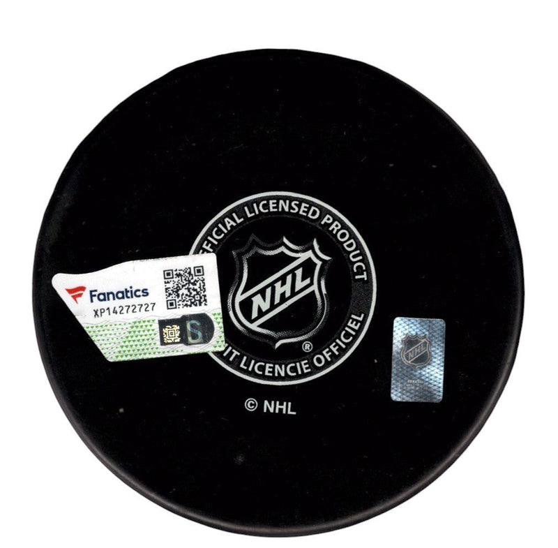 Macklin Celebrini Signed Autographed San Jose Sharks Logo Puck Fanatics COA