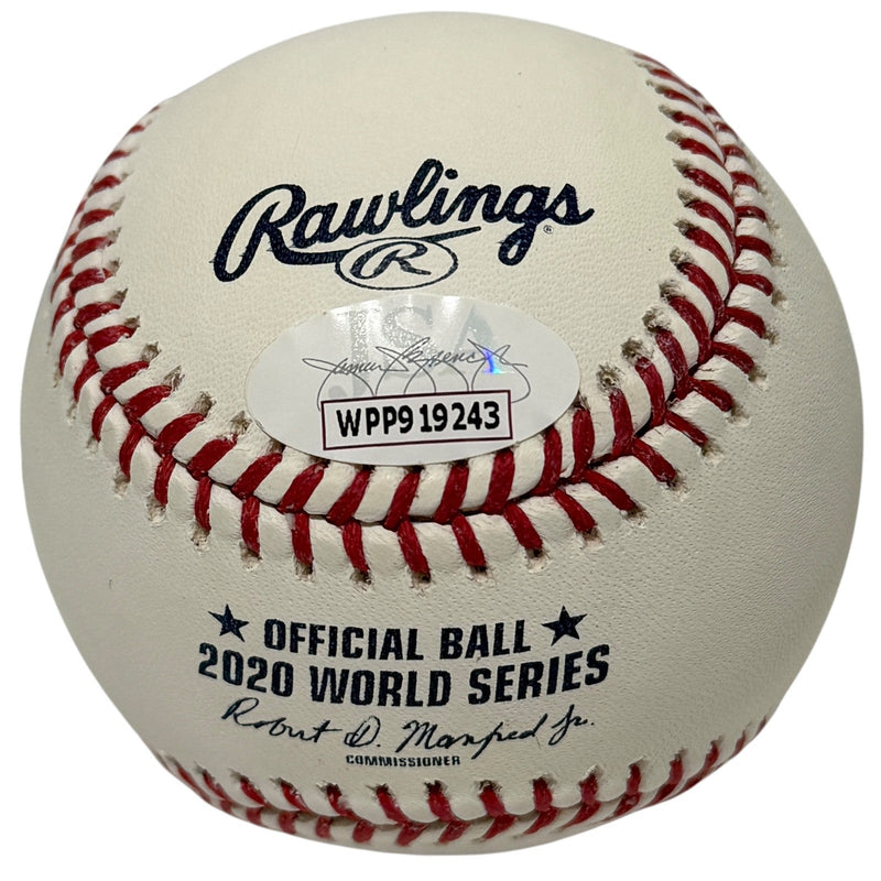 Randy Arozarena Signed 2020 World Series Baseball w/ 10 HR 29 Hits Insc. JSA COA