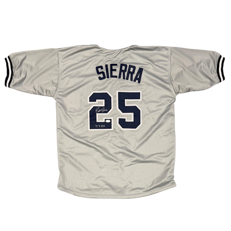 Ruben Sierra Signed New York Yankees Custom Jersey w/ 4 AS Insc. JSA Witness COA