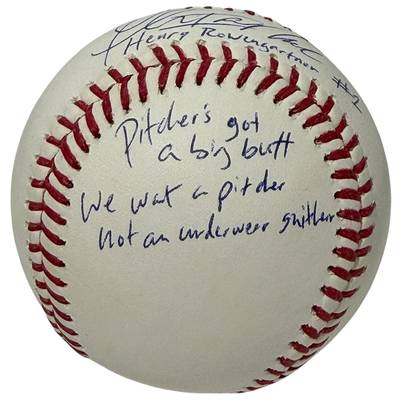 Thomas Ian Nicholas Signed ROMLB Baseball w/ Insc. + Quote Beckett BAS COA ROY