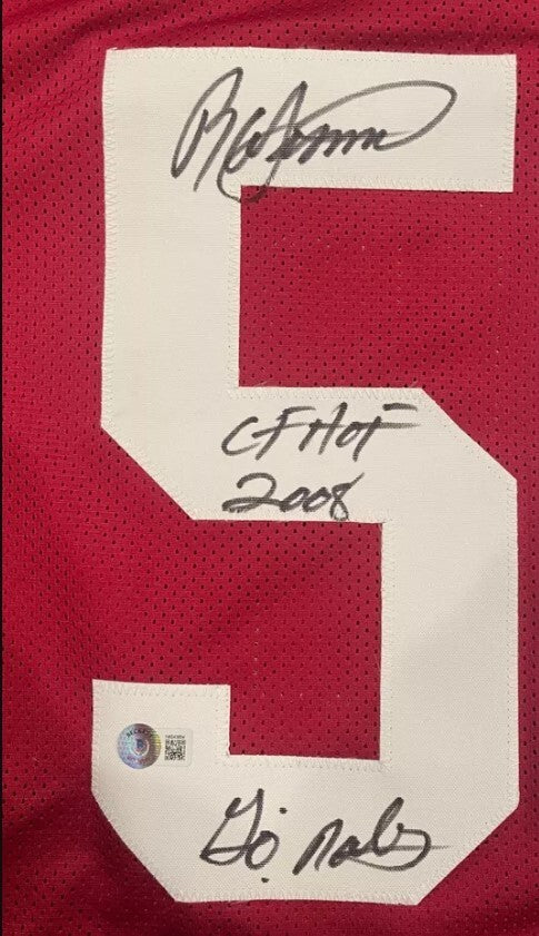 Ron Simmons Signed Florida State Custom Jersey w/ 2x Ins Beckett Witness BAS COA
