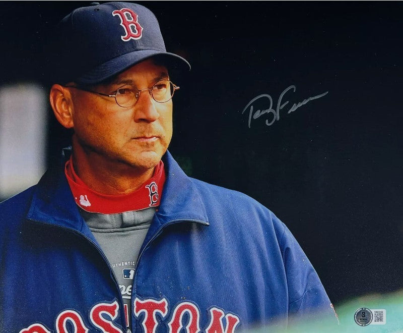 Terry Francona Signed 11x14 Photo Boston Red Sox Beckett Witness BAS COA