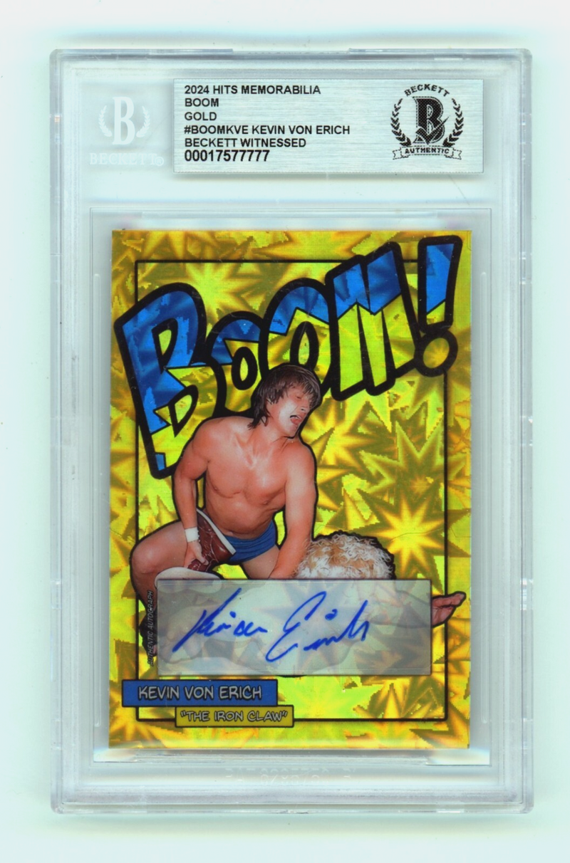 Kevin Von Erich 2024 Hits Memorabilia BOOM Gold /5 Signed BGS BAS Auto