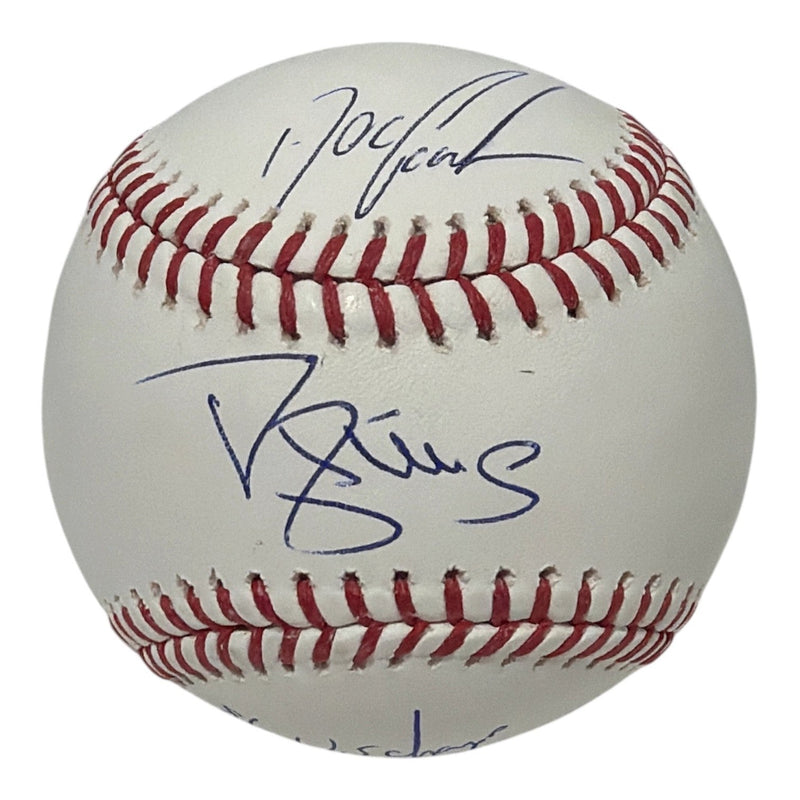 Doc Gooden Darryl Strawberry Dual Signed ROMLB Baseball w/ 86 WS Champs JSA COA