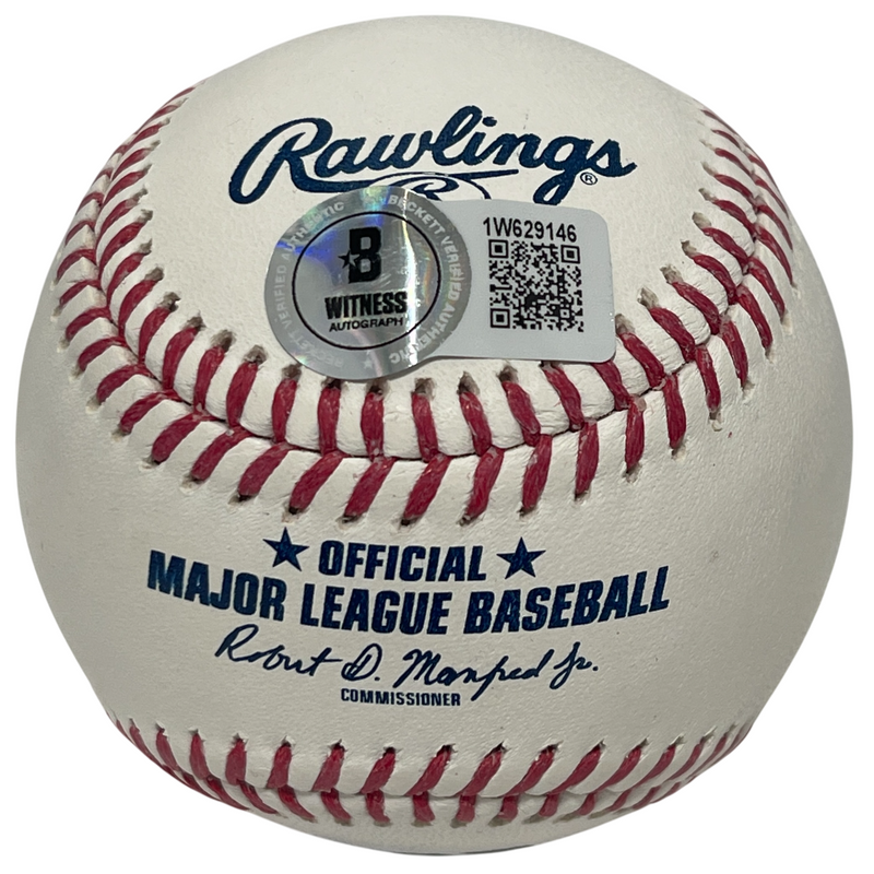 Terry Francona Signed ROMLB Baseball w/ 04 07 WS Champs Beckett Witness BAS COA