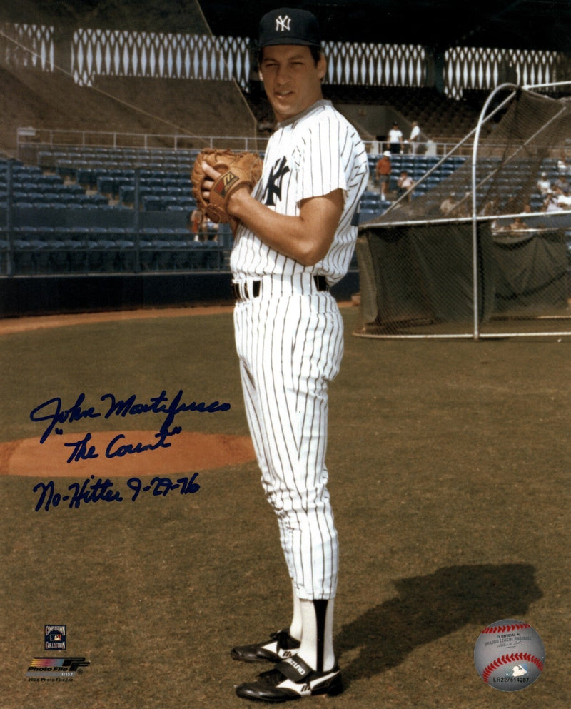 John Montefusco Signed Yankees 8x10 Photo w/ The Count + No Hitter LSCM COA