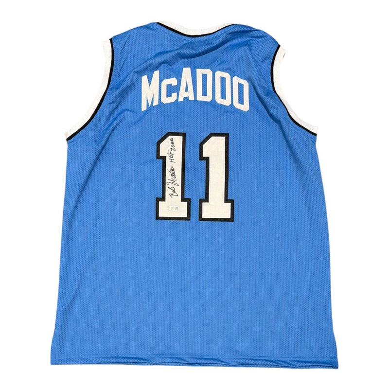 Bob McAdoo Signed Buffalo Braves Custom Jersey w/ HOF 2000 JSA Witness COA