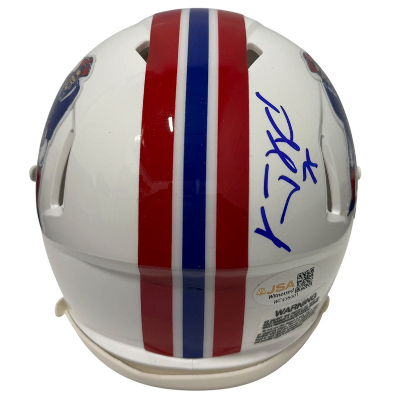 Vince Wilfork Signed New England Patriots TB Mini Helmet JSA Witness COA