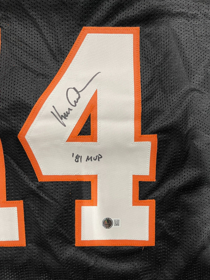 Ken Anderson Signed Bengals Custom Jersey w/ 81 MVP Beckett Witness BAS COA
