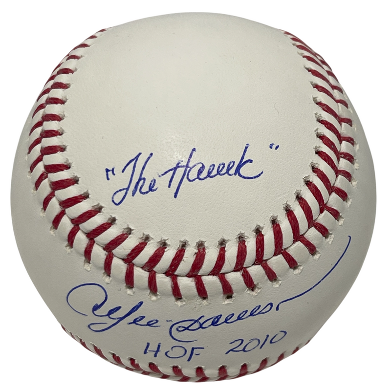 Andre Dawson Signed Rawlings ROMLB Baseball w/ 4 Ins Stat Beckett Wit BAS COA