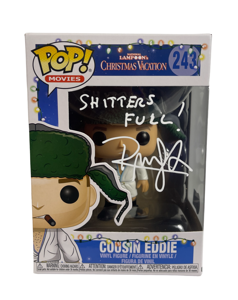 Randy Quaid Signed Auto Eddie Christmas Vacation Funko Pop Sh***ers Full BAS COA