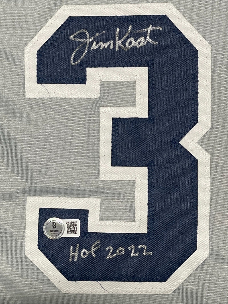 Jim Kaat Signed NY Yankees Custom Jersey w/ HOF 2022 Beckett Witness BAS COA