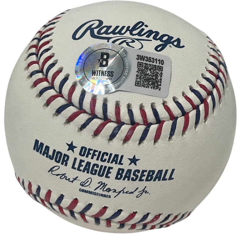 Brayan Bello Signed ROMLB Red Sox Logo Baseball w/ 66 Beckett Witness BAS COA
