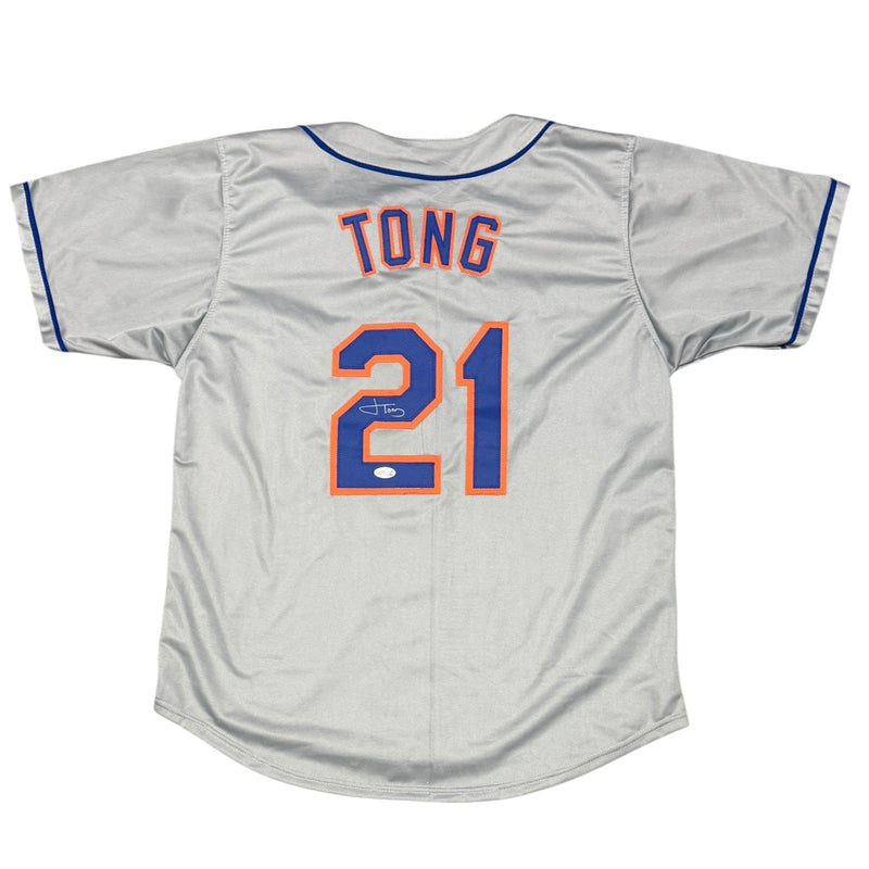 Jonah Tong Signed Autographed New York Mets Custom Jersey JSA Witness COA