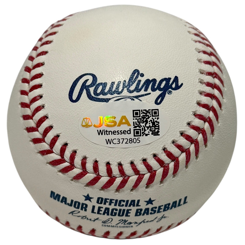 Carl Everett Signed Autographed ROMLB Baseball w/ Jurassic Carl JSA Witness COA