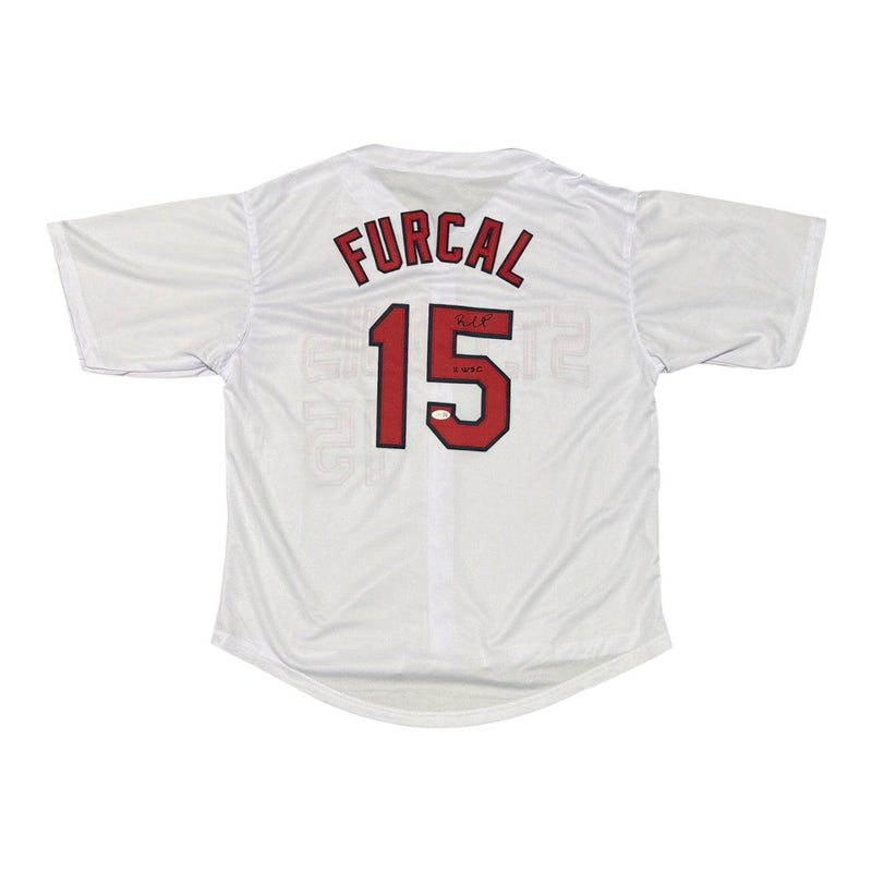 Rafael Furcal Signed St. Louis Cardinals Custom Jersey w/ 11 WSC JSA Witness COA