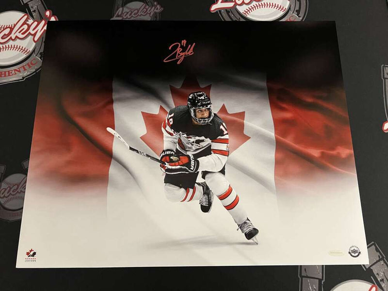 Quinton Byfield Signed Auto 16x20 Photo The Great White North UDA COA Canada