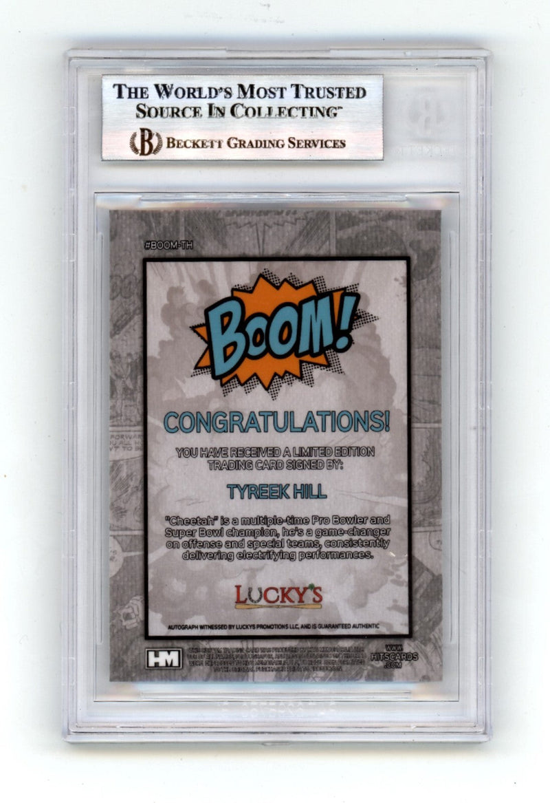 Tyreek Hill 2024 Hits Memorabilia BOOM Silver Signed BGS BAS Auto Dolphins