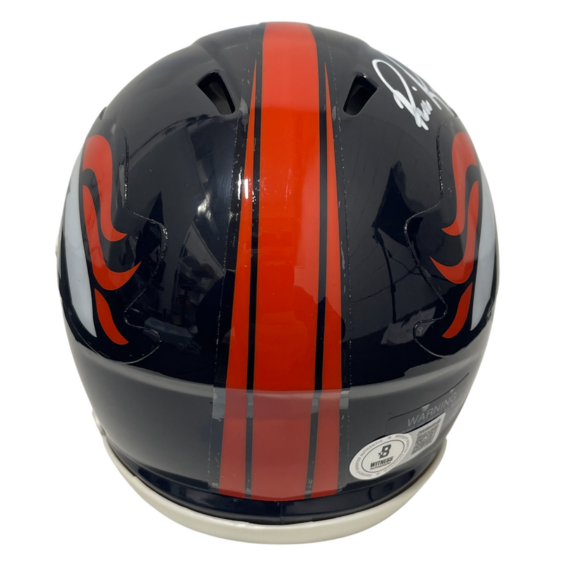 Bill Romanowski Signed Broncos Speed Mini Helmet Beckett Witness BAS COA