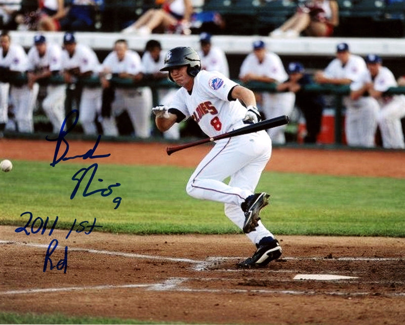 Brandon Nimmo Signed Cyclones 8x10 Photo w/ 2011 1st Rd LSCM COA Mets #5