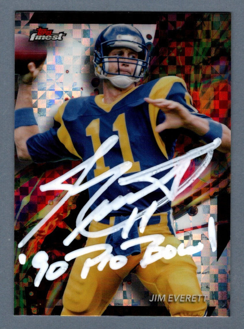 Jim Everett Signed 2024 Topps Finest X Factor Refractor #42 w/ Insc. LSCM COA