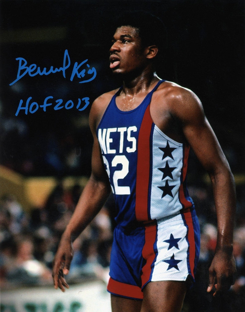 Bernard King Signed Autographed New Jersey Nets 8x10 Photo w HOF 13 LSCM COA #17