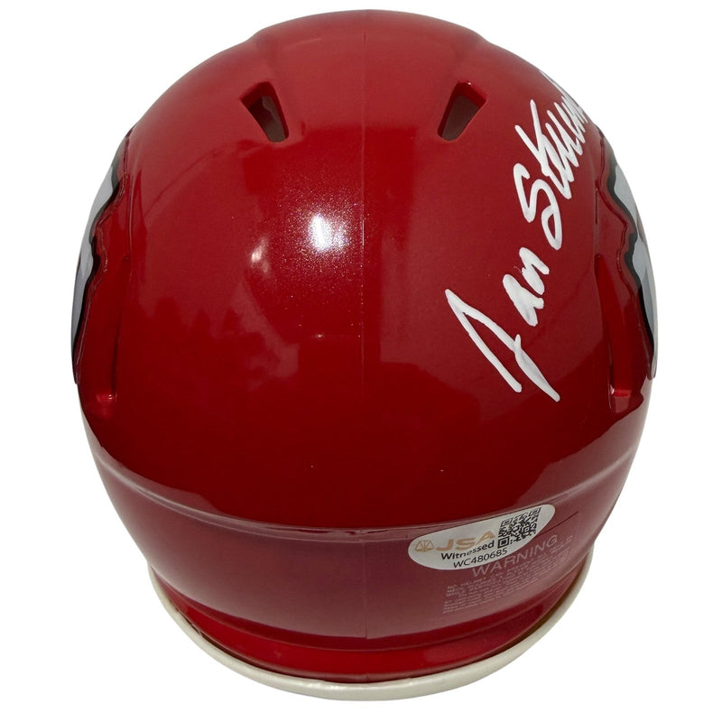 Jan Stenerud Signed Chiefs Speed Mini Helmet w/ HOF 91 JSA Witness COA