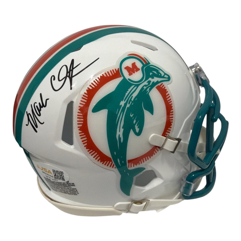 Mark Clayton Signed Autographed Miami Dolphins TB Mini Helmet JSA Witness COA