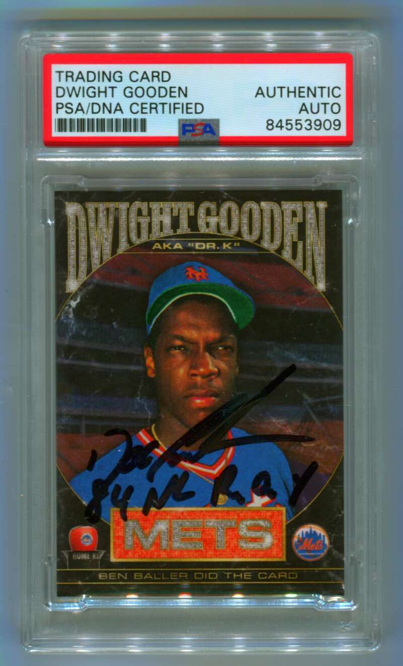 Dwight Doc Gooden Topps Project 2020 Baller #86 84 NL ROY Signed Auto PSA DNA