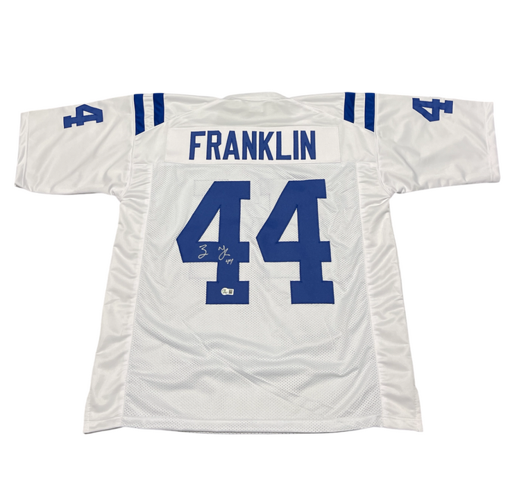 Zaire Franklin Signed Indianapolis Colts Custom Jersey Beckett Witness BAS COA