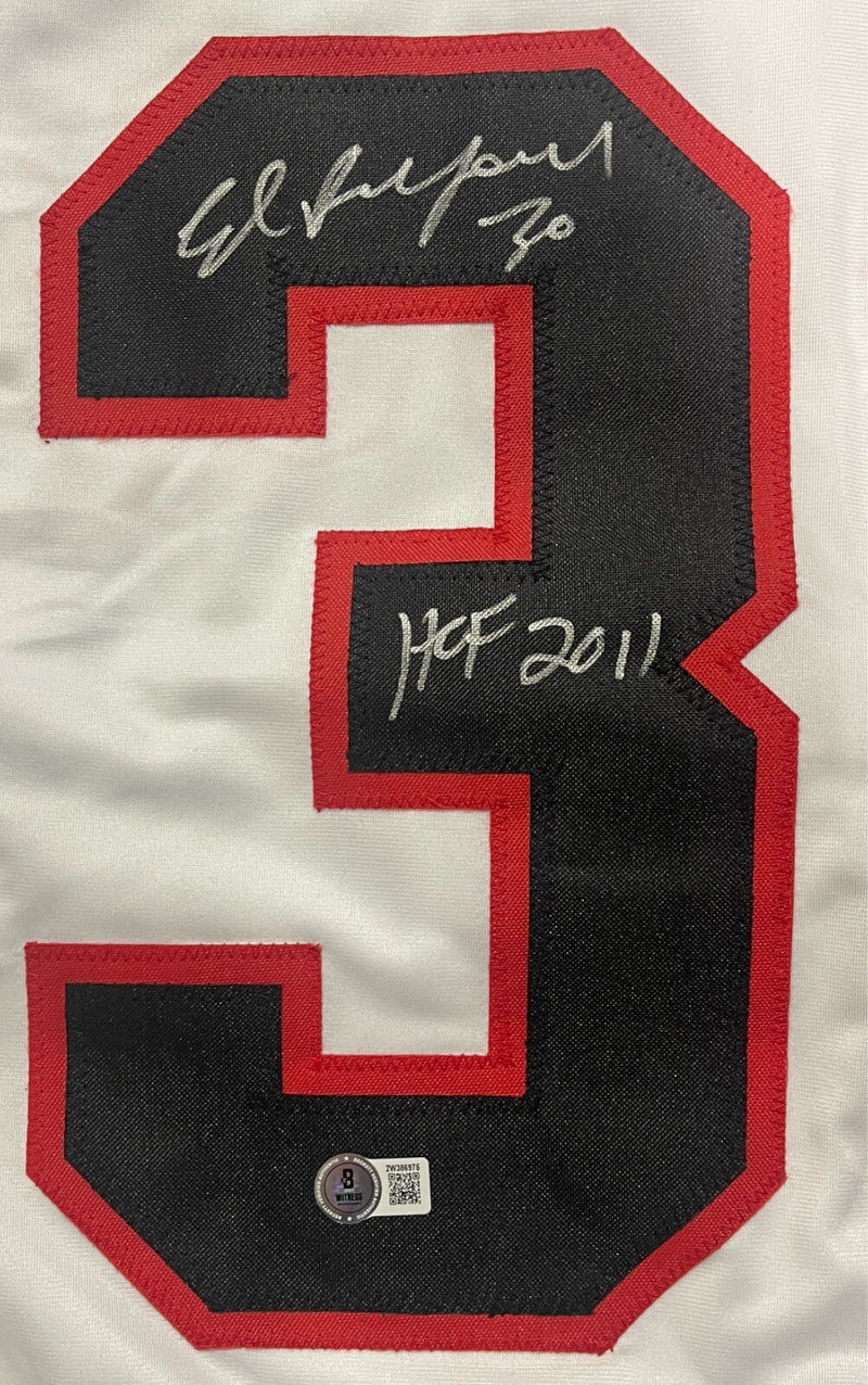 Ed Belfour Signed Chicago Blackhawks Custom Jersey w/ HOF 2011 Beckett W BAS COA
