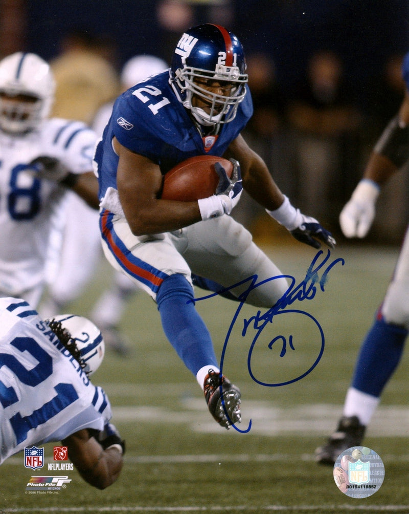 Tiki Barber Signed Autographed New York Giants 8x10 Photo File LSCM COA