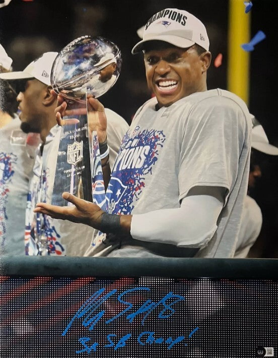 Matthew Slater Signed Auto 16x20 Photo Patriots w/ 3x SB Champ Beckett BAS COA