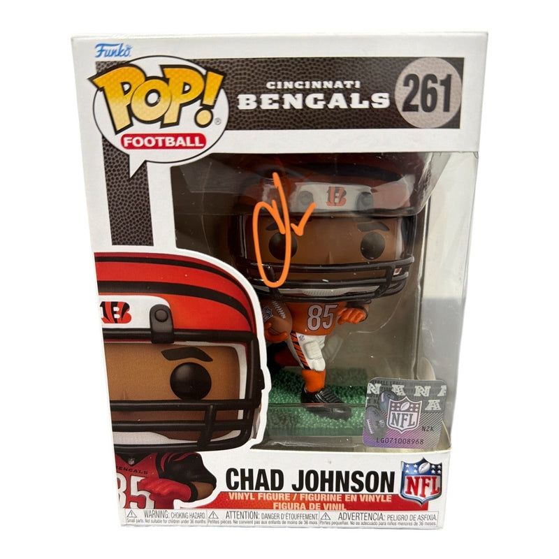 Chad Johnson Signed Cincinnati Bengals NFL Funko Pop 261 JSA Witness COA