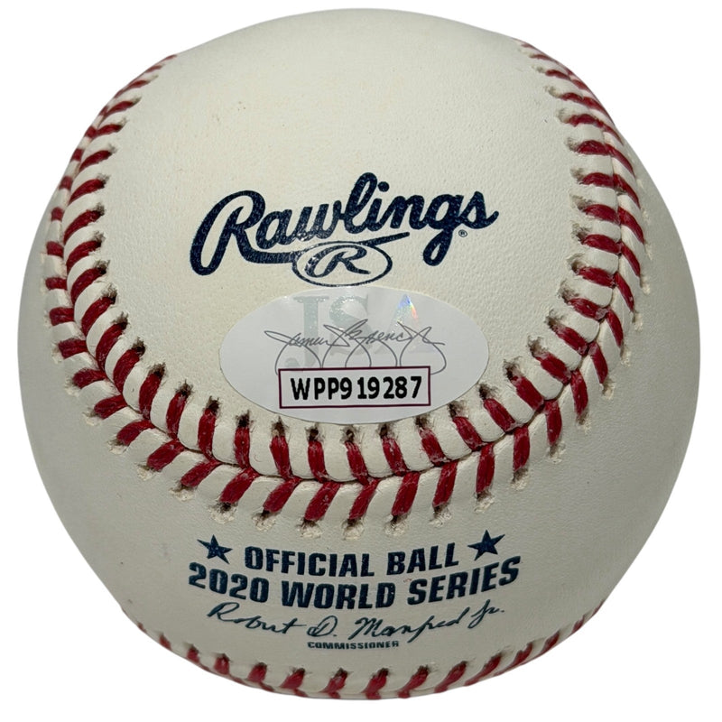 Randy Arozarena Signed 2020 World Series WS Logo Baseball JSA COA Rays Mariners