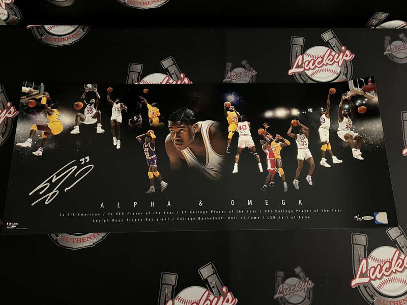 Shaquille O'Neal Shaq Signed Auto 36x15 Photo "Alpha & Omega" 28/75 UDA COA LSU