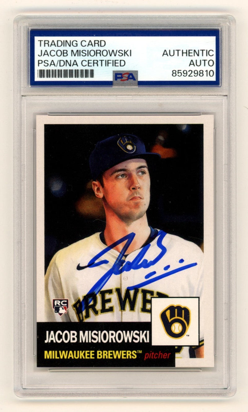 Jacob Misiorowski 2026 Topps Living 916 Signed Auto Rookie RC PSA Authentic Auto