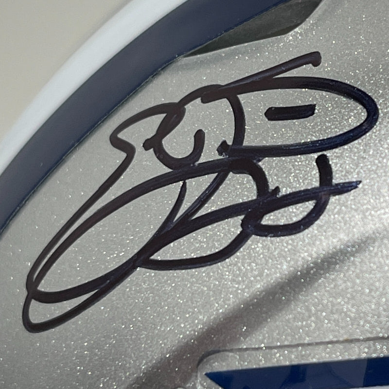 Emmitt Smith Signed Autographed Dallas Cowboys Speed Mini Helmet JSA COA