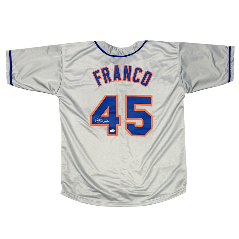 John Franco Signed Autographed New York Mets Custom Jersey JSA Witness COA