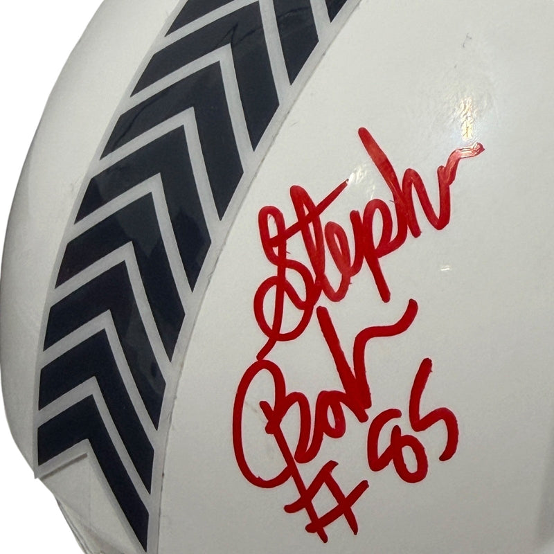 Stephen Baker Signed Giants Salute 24 Mini Helmet w/ 2x Insc JSA Witness COA