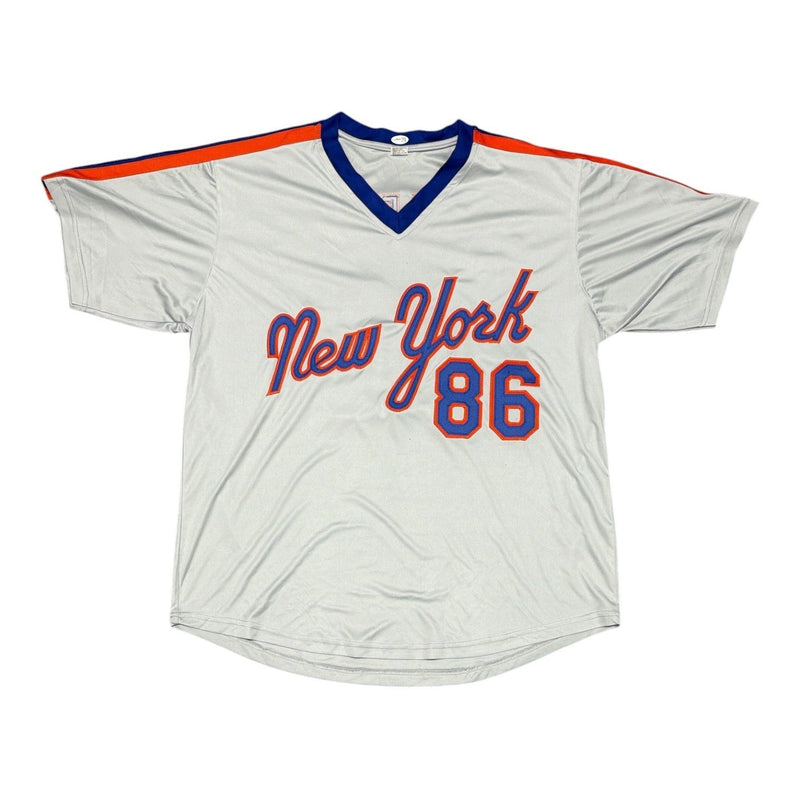 New York Mets 1986 World Series (23 Auto) Team Signed Custom Jersey Insc JSA COA