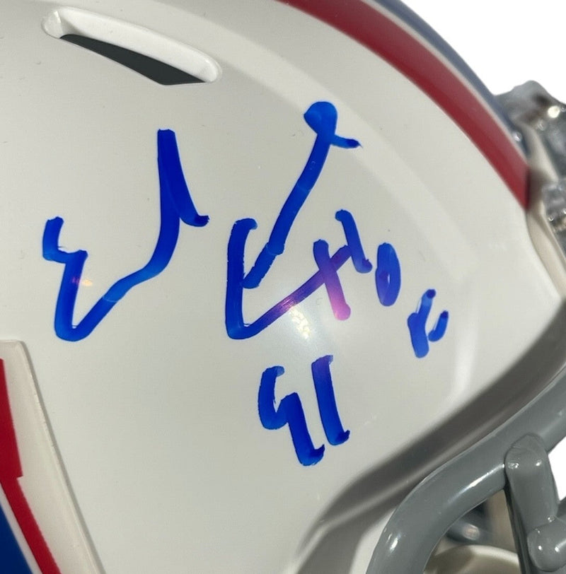 Earl Campbell Signed Oilers TB Mini Helmet w HOF 91 Beckett Witness BAS COA