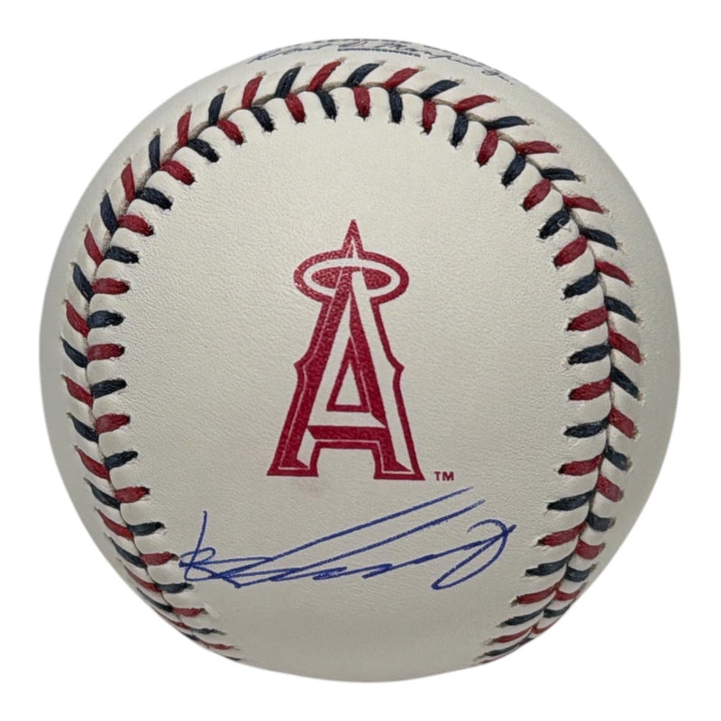 Vladimir Guerrero Signed Autographed LA Angels Logo Baseball JSA Witness COA